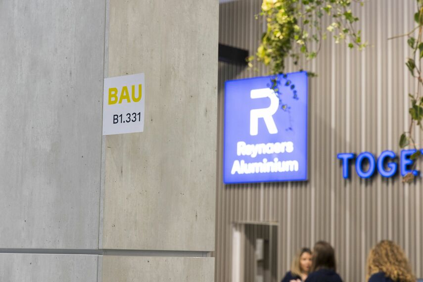 Reynaers Aluminium logo at BAU 2025