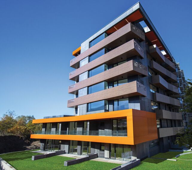 ConceptWall 50 Façades, CS 77 Panel Door Doors and ConceptSystem 77 Windows - Ruhouse located in Sofia, Bulgaria
