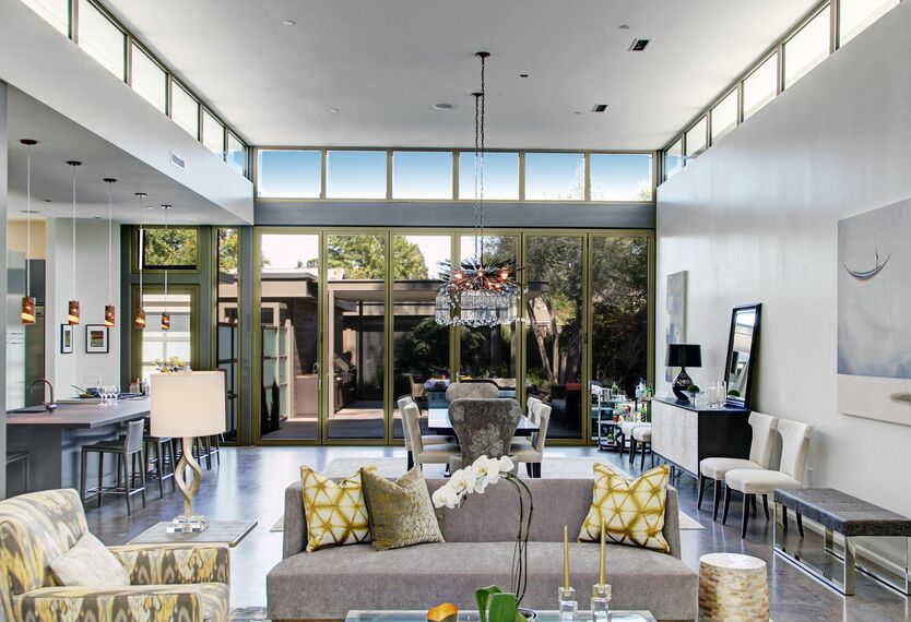 ConceptSystem 68 Pencereler, ConceptFolding 77 Sürme Sistemler ve ConceptSystem 68 Kapılar - Modern Prairie House konumlanmış Sonoma Wine Country, Amerika Birleşik Devletleri