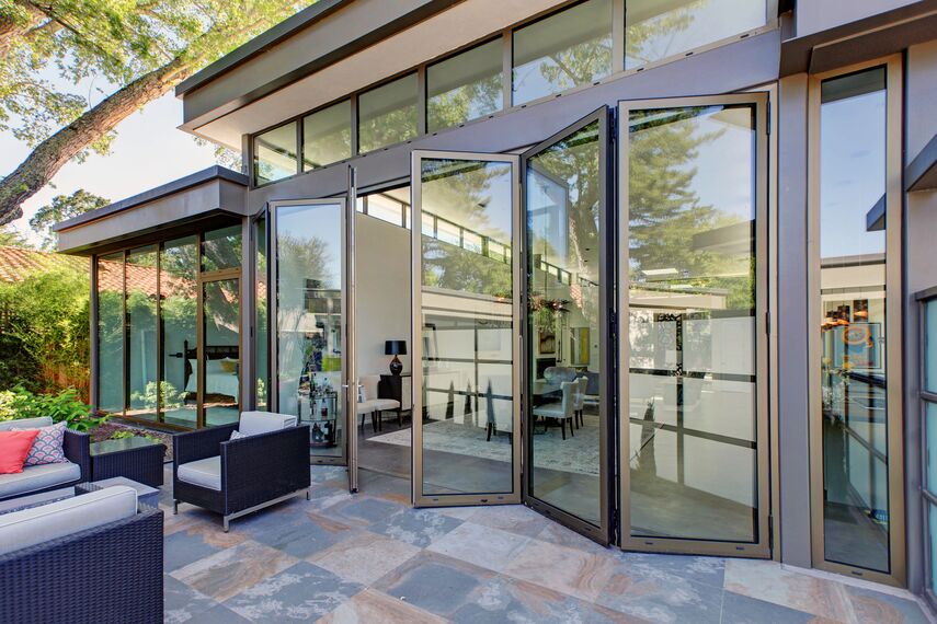 ConceptSystem 68 Pencereler, ConceptFolding 77 Sürme Sistemler ve ConceptSystem 68 Kapılar - Modern Prairie House konumlanmış Sonoma Wine Country, Amerika Birleşik Devletleri