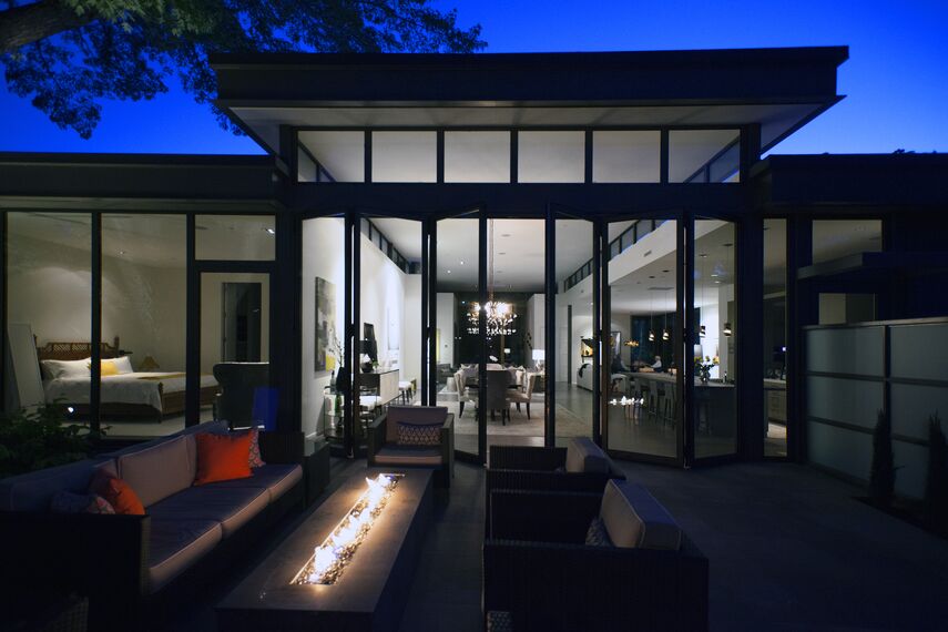 ConceptSystem 68 Pencereler, ConceptFolding 77 Sürme Sistemler ve ConceptSystem 68 Kapılar - Modern Prairie House konumlanmış Sonoma Wine Country, Amerika Birleşik Devletleri