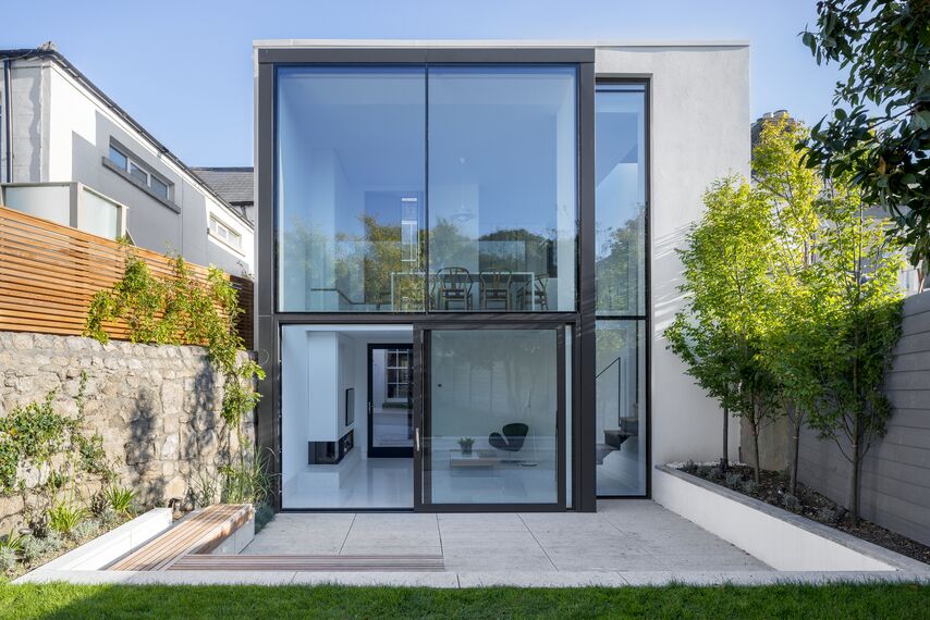 ConceptSystem 77 Doors, CW 50-SC Façades and ConceptPatio 130 Sliding & Folding - Newbridge Avenue located in Dublin, Ireland