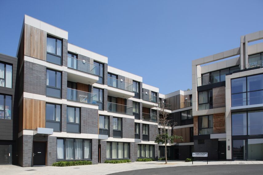 CS 86-HI (c) Cancelled Systems, ConceptWall 50 Façades, ConceptPatio 130 Sliding & Folding, Vision 50 Doors and ConceptSystem 77 Windows - Apartmentcomplex Greenwich Square located in London, United Kingdom