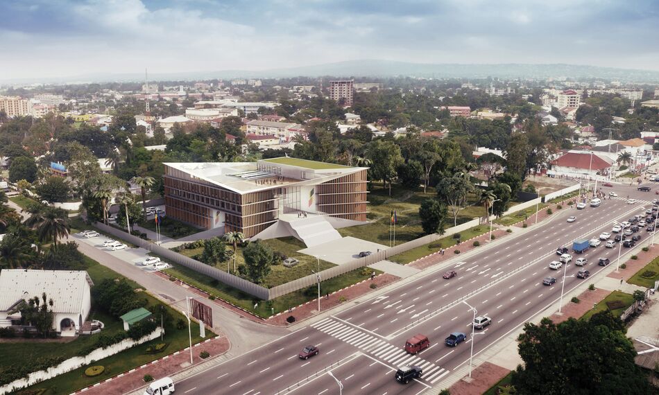 ConceptSystem 59Pa Windows, CS 77 Bullet Proof Windows, ConceptWall 50 Façades, CS 77 Smoke Proof Windows, CS 77 Fire Proof Windows, CS 77 Renaissance Windows, CS 77 Hidden Vent Windows and CS 77 Smoke & Heat Evacuation Windows - Belgian Embassy Kinshasa located in Kinshasa, Democratic Republic Congo