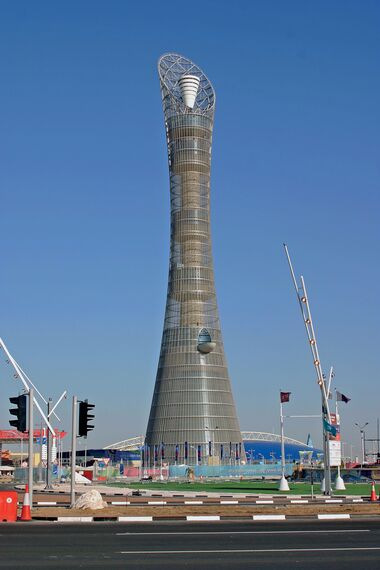 ConceptWall 50 Façades and ConceptWall 86 Façades - Aspire Tower located in Doha, Qatar