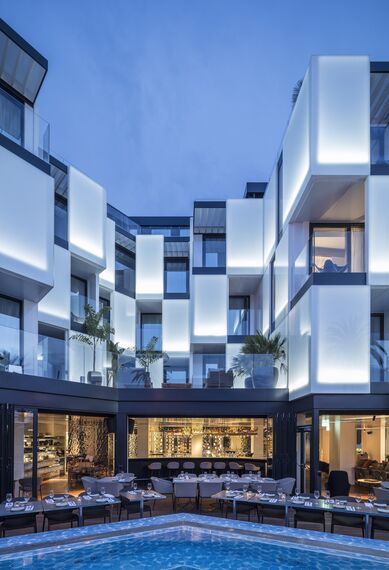 ConceptSystem 68 Windows, ConceptFolding 77 Sliding & Folding and CS 77 Fire Proof Doors - Hotel Sir Joan located in Ibiza, Spain