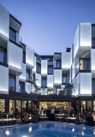 ConceptSystem 68 Windows, ConceptFolding 77 Sliding & Folding and CS 77 Fire Proof Doors - Hotel Sir Joan located in Ibiza, Spain