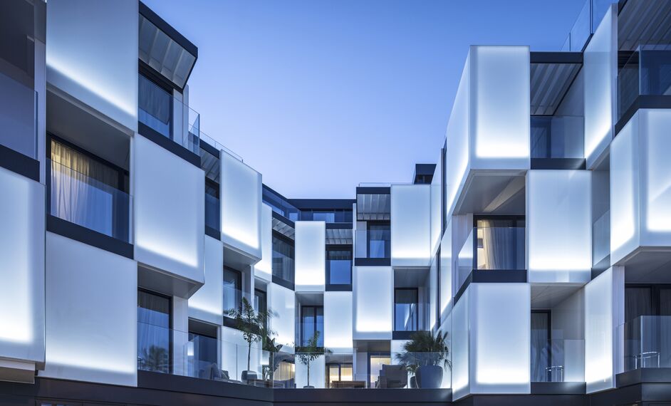 ConceptSystem 68 Windows, ConceptFolding 77 Sliding & Folding and CS 77 Fire Proof Doors - Hotel Sir Joan located in Ibiza, Spain