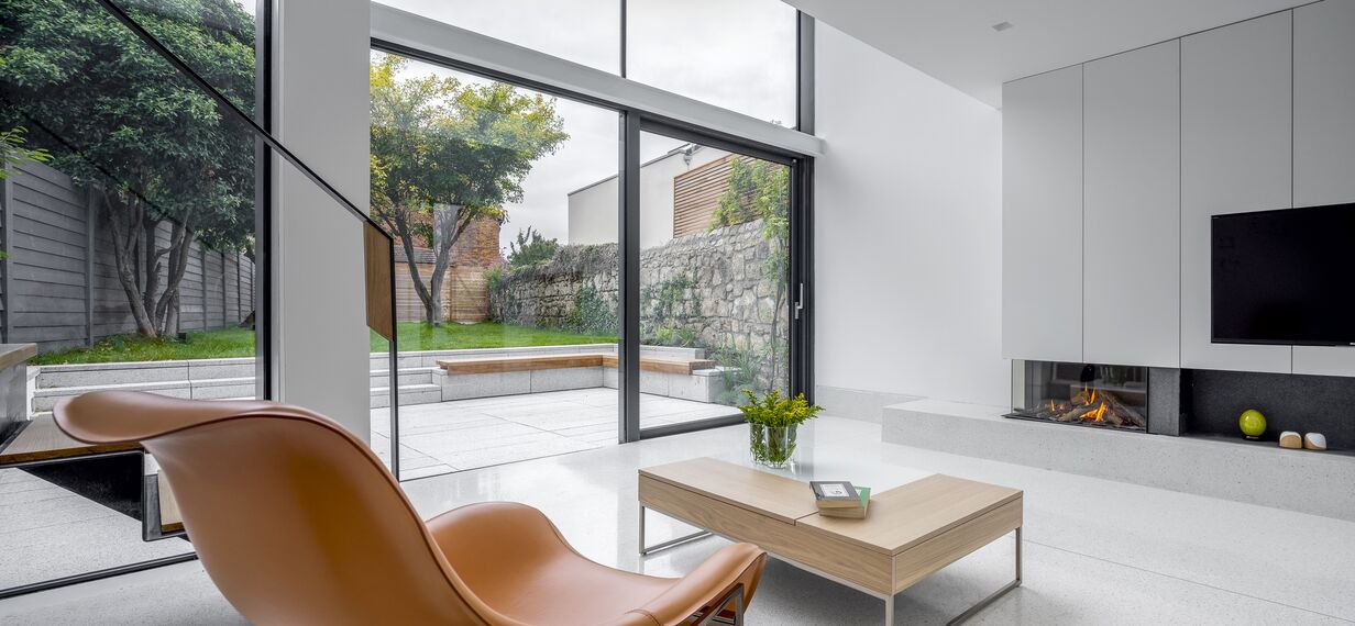 ConceptSystem 77 Doors, CW 50-SC Façades and ConceptPatio 130 Sliding & Folding - Newbridge Avenue located in Dublin, Ireland