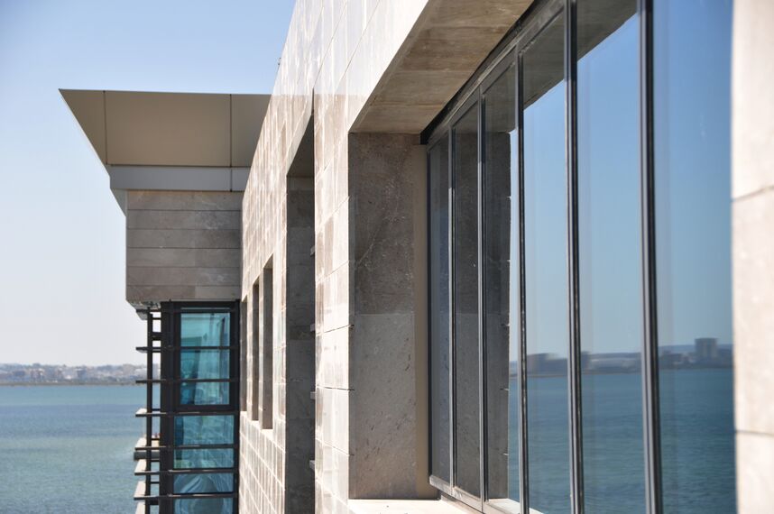 ConceptWall 50 Façades, ConceptSystem 77 Doors, ConceptSystem 77 Windows, CW 86 Standard Façades and CW 86-EF Façades - German Embassy located in Tunis, Tunisia