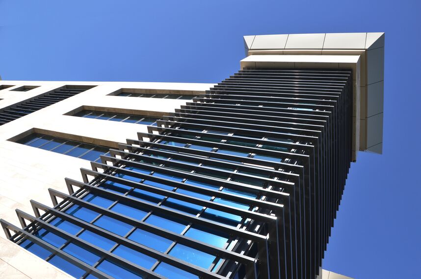 ConceptWall 50 Façades, ConceptSystem 77 Doors, ConceptSystem 77 Windows, CW 86 Standard Façades and CW 86-EF Façades - German Embassy located in Tunis, Tunisia