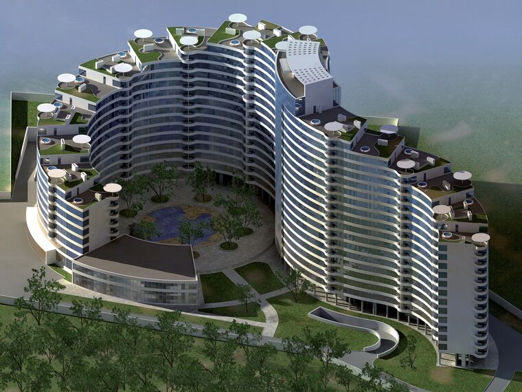 ConceptSystem 77 Kapılar ve ConceptSystem 77 Pencereler - Apartman kompleksi White Sails konumlanmış Odessa, Ukrayna