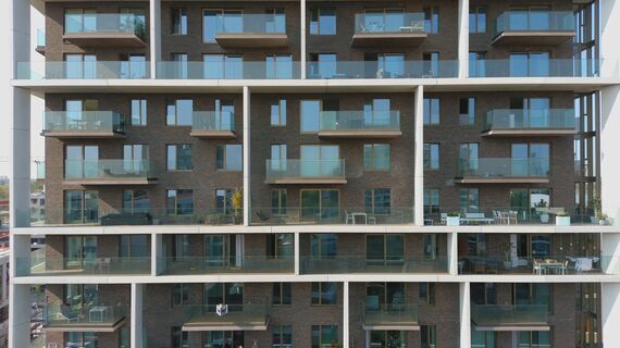 ConceptWall 60 Giydirme Cepheler ve MasterLine 8 HI+ Pencereler - Scheldezicht konumlanmış Antwerp, Belçika