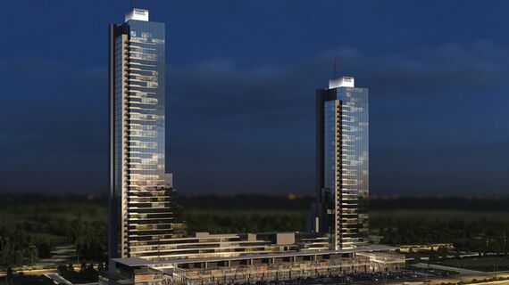 ConceptFolding 77 Sürme Sistemler ve CW 50-SC Giydirme Cepheler - Apartman kompleksi Elmar Tower konumlanmış Ankara, Türkiye