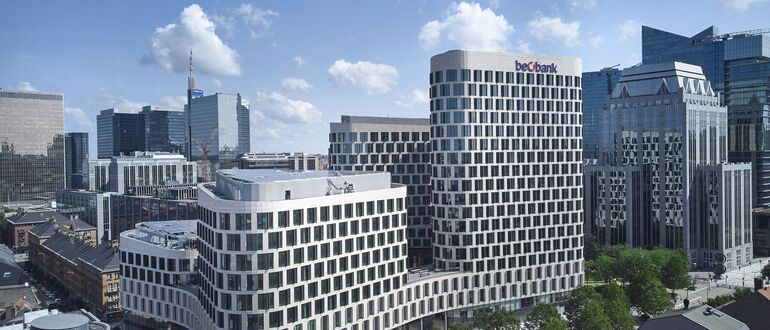 ConceptWall 50 Giydirme Cepheler, ConceptWall 86 Giydirme Cepheler, CW 86 Standard Giydirme Cepheler ve CW 86-EF Giydirme Cepheler - Quatuor Brussel konumlanmış Brussels, Belçika